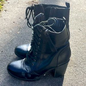 Heeled Combat Boots